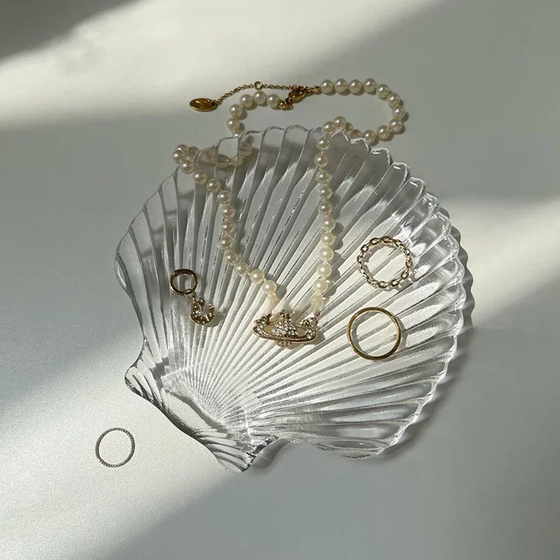 Jewelry Shell Plate Storage Trays Ceramic Dishes Ring Earings Home Decorative Design storage tray