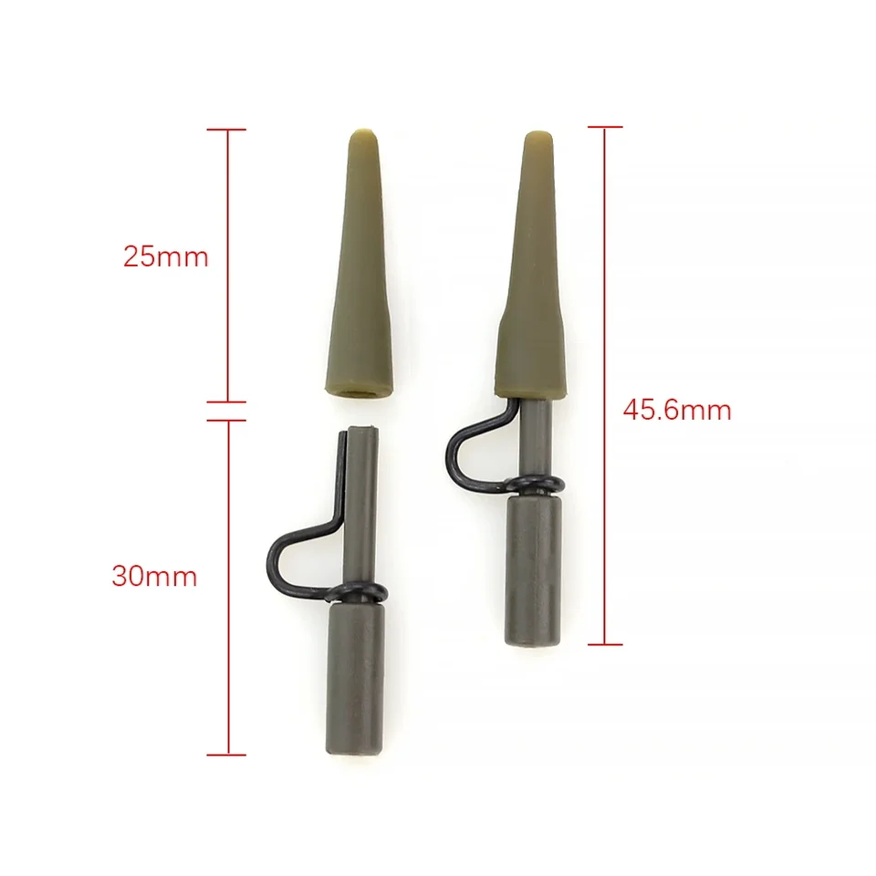 Vctitil 20 Pezzi Clip Piombi E Tubetti In Silicone Per Pesca Alla Carpa - Accessori Per Terminali E Rig