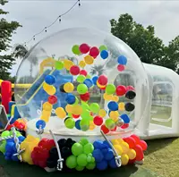 10FT Balloon Jumping Inflatable Bubble house With Trampoline & transparent dome PVC material free shipping with blower For Party 2