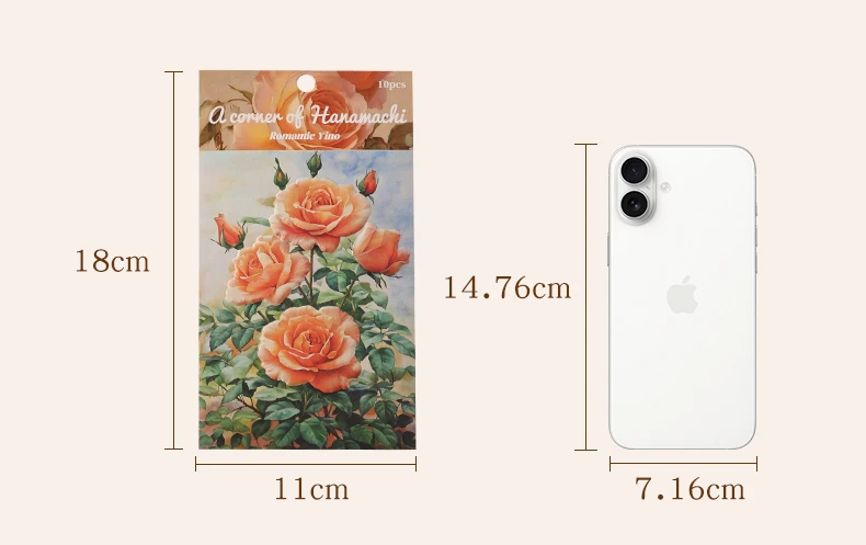 JIANQI 10 Stück Vintage Hintergrundpapier Blumenpapier DIY Scrapbooking Collage Schreibwaren Dekor Tagebuch Bastelmaterial Set – Detail 21
