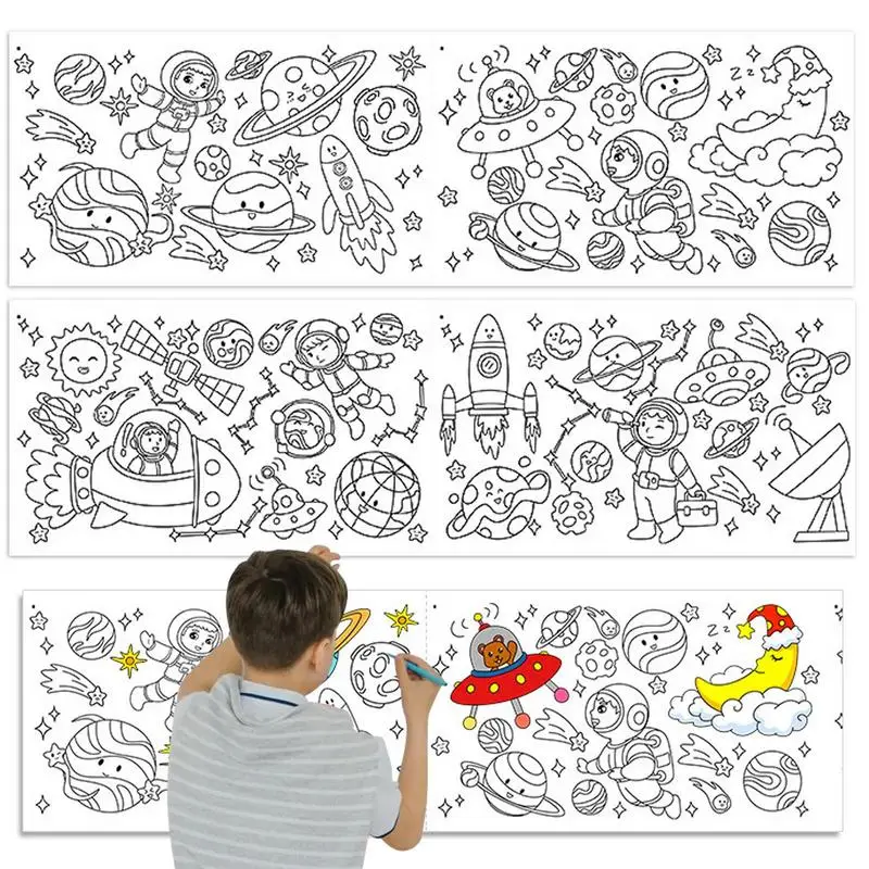 

Childrens Coloring Roll Large Kids Drawing Roll Paper Waterproof Scroll Coloring Drawing Paper DIY Painting Drawing Paper Roll