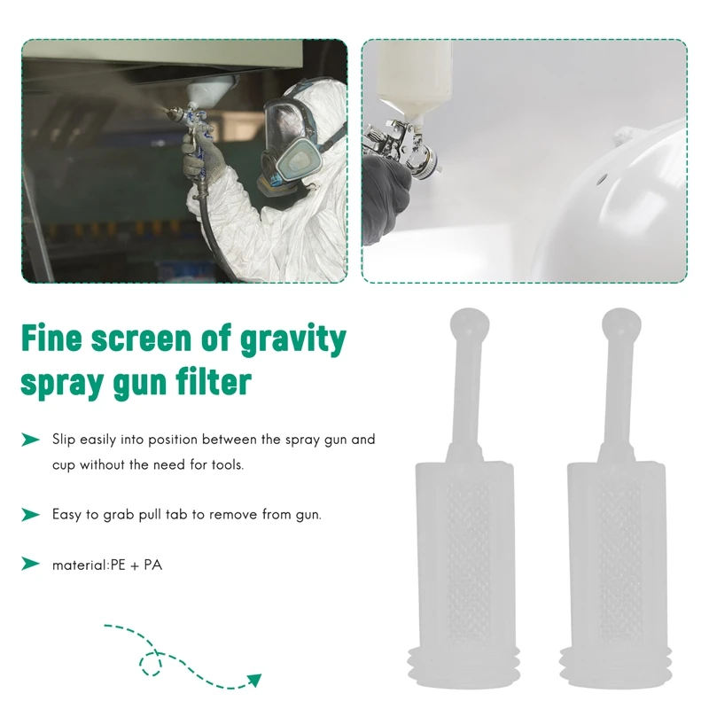 24 Pcs Universal Gravity Spray-Gun Filters Fine Mesh, Disposable Gravity Feed Spray-Gun Paint Strainer