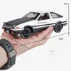 1:24 Initial D Toyota Trueno AE86 Alloy Diecast Car Model Sports Car Toys For Kids Adults Pull Back Vehicles Toy Cars Black Hood 5