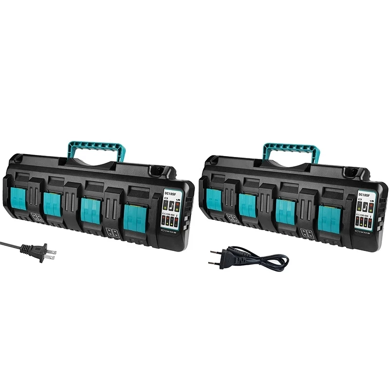 

New DC18SF 4-Port 14.4V 18V 4X3A Li-Ion Battery Charger For Makita BL1820 BL1830 BL1850 BL1430 Power Tools