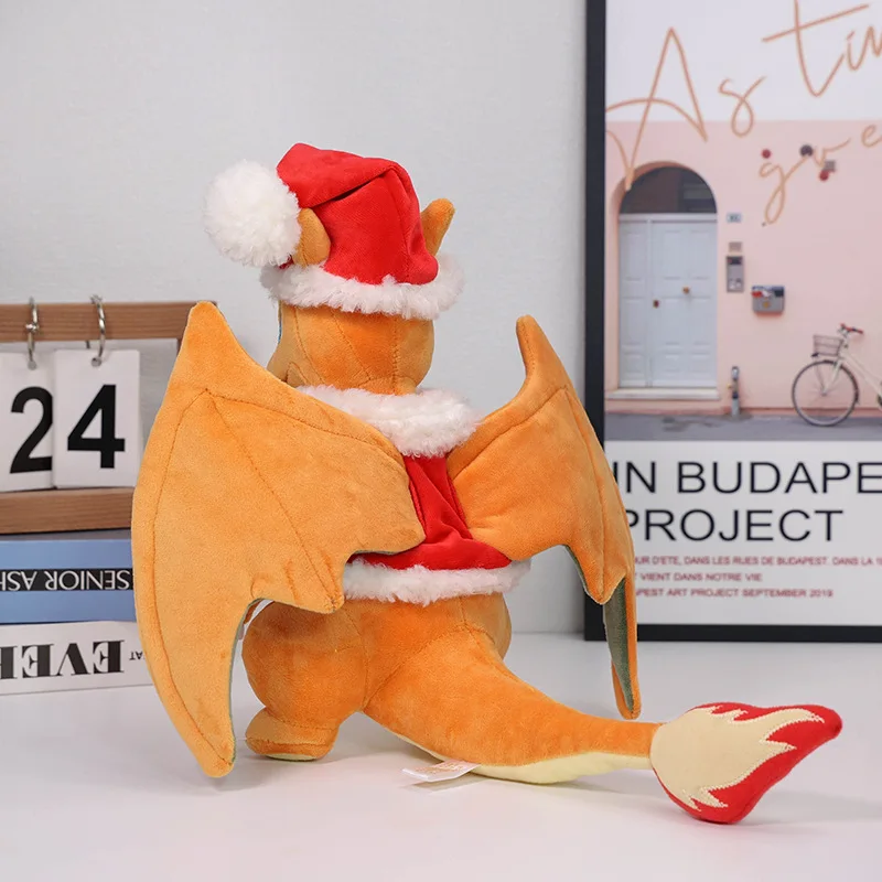 Merry Xmas Sawsbuck Poncho Charmander Pikachu Pokemons Charizard Stuffed Plush Toys Anime Pokemons Plush Toys Dolls Kids Gifts