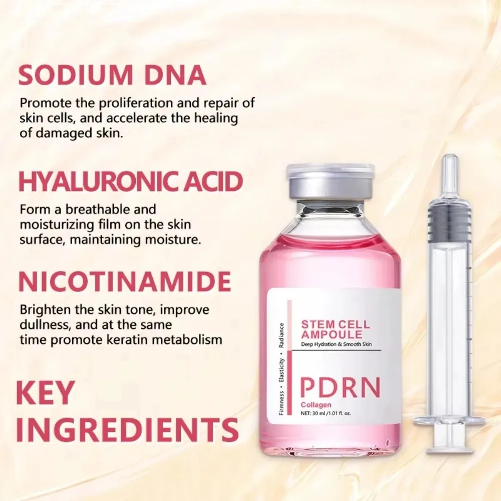 Siero Ampoule al Collagene con Cellule Staminali PDRN 2026 Nuova Essenza Viso Anti-Età Idratante Rassodante Riduce le Rughe Illumina la Pelle Opaca - immagine 3