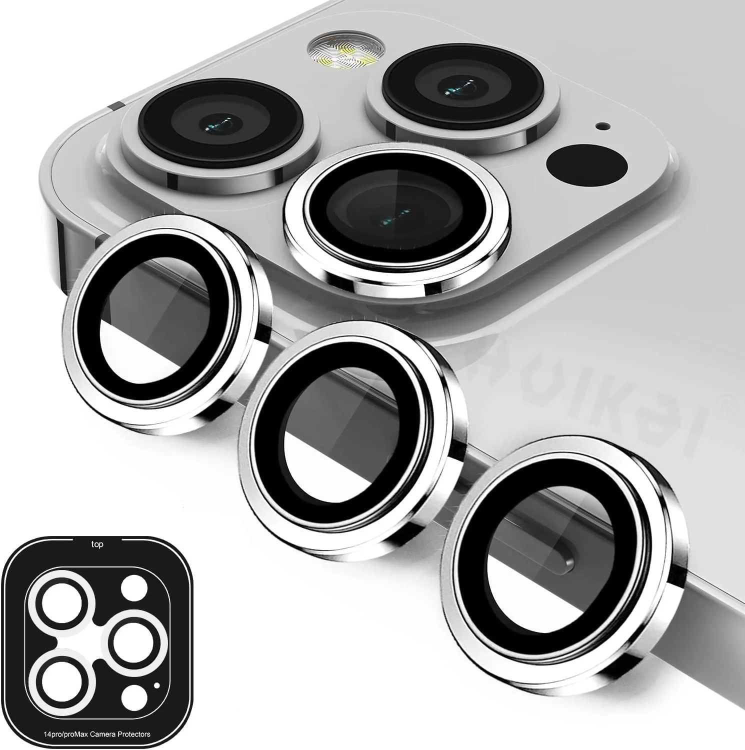 Premium Tempered Glass Camera Lens Protectors - Scratch-Resistant Metal Cover (2 Pack)