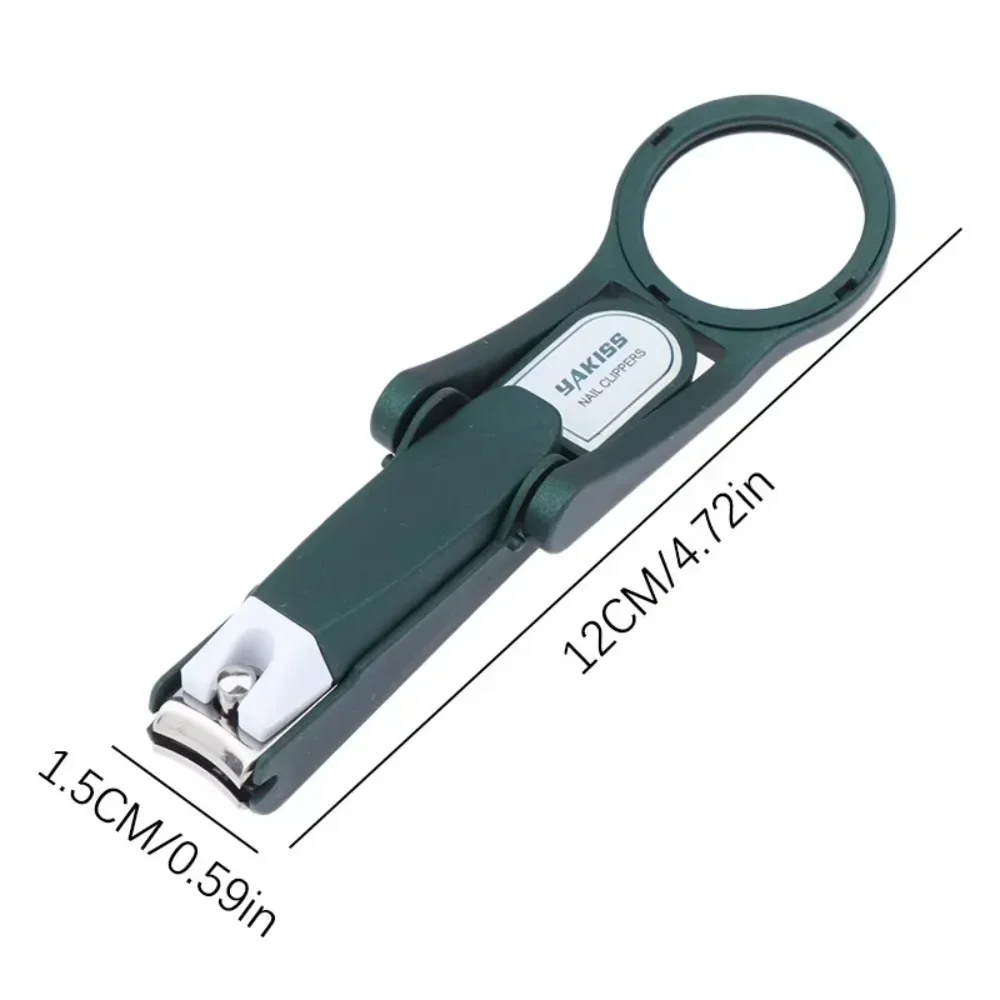 Anti-splash The Elderly Practical Nail Clipper with Magnifying Glass Multifunctional Toenail Fingernail Trimmer