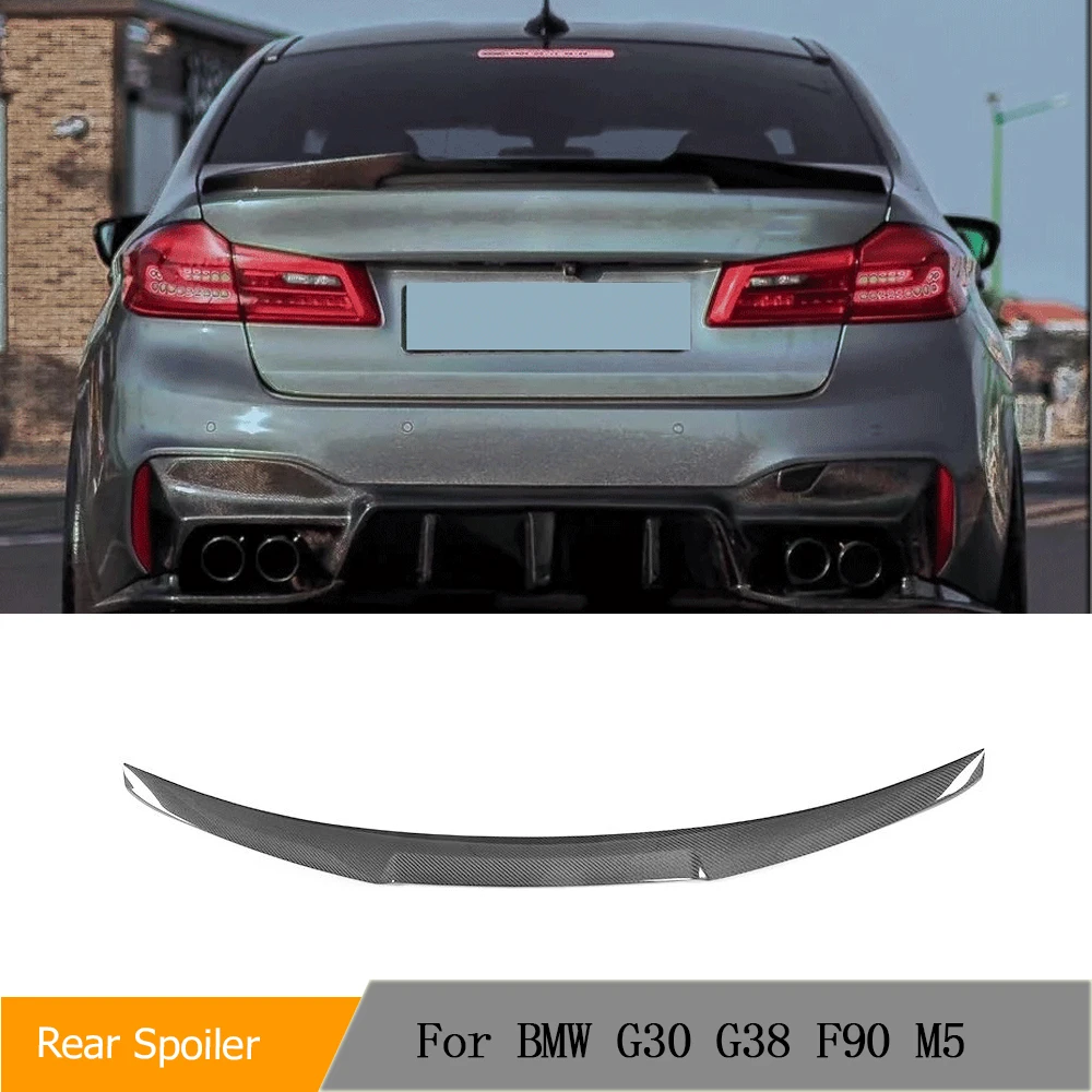 

Car Rear Trunk Lip Spoiler For BMW 5 Series BMW G30 G38 530i 540i F90 M5 2017 - 2023 Carbon Fiber Rear Trunk Boot Lip Spoiler