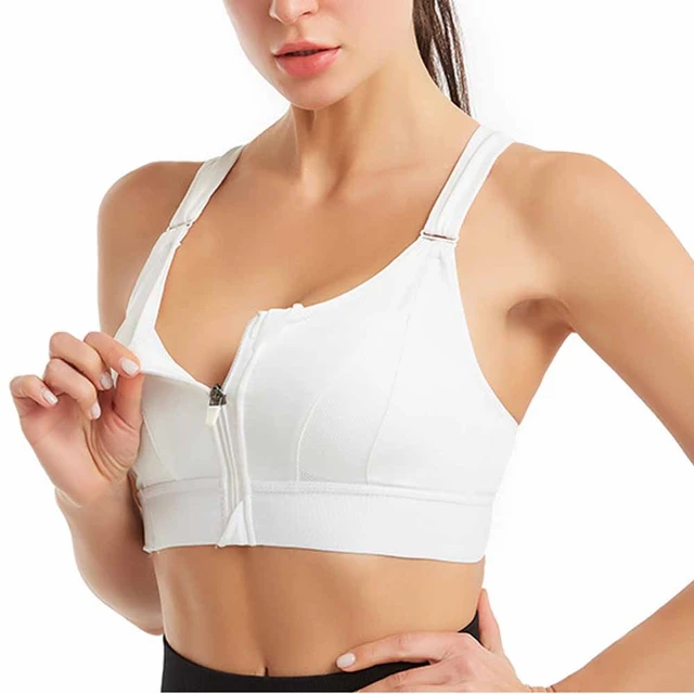 Zipper Fitness Sports Bra  Zipper Front Fitness Yoga Bra - Sports Bra Front  Jogging - Aliexpress