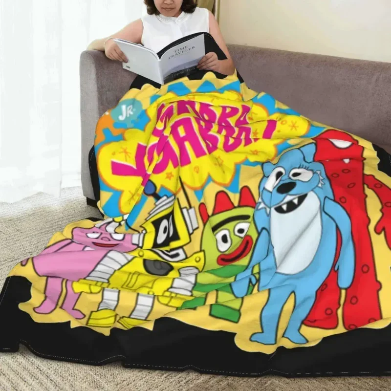 Yo Gabba Gabba Cartoon Blanket Flannel Funny Warm Throw Blanket for Bedspread Spring Autumn 3