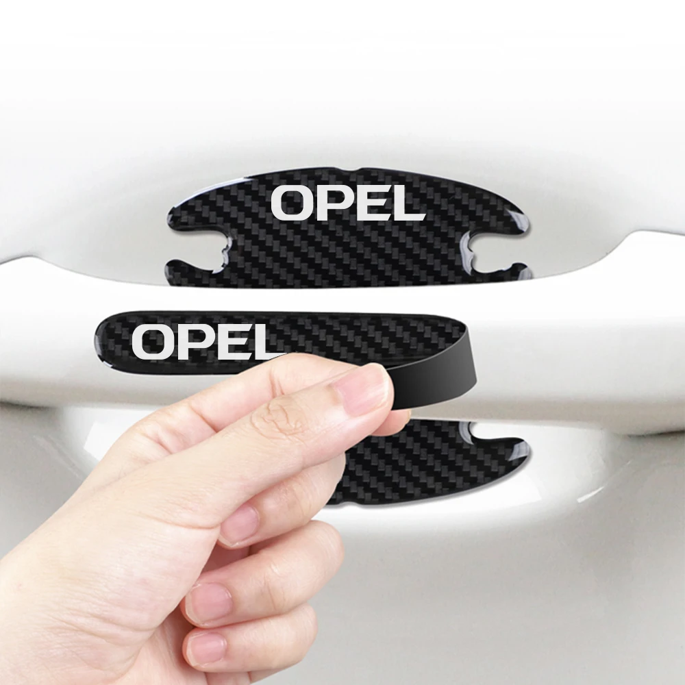 8 Pcs Car Door Bowls Handle Protective Sticker Auto Accessories For Opel Astra H J G K Insignia Corsa C D Vectra C B Meriva a door handle sticker car sticker protector