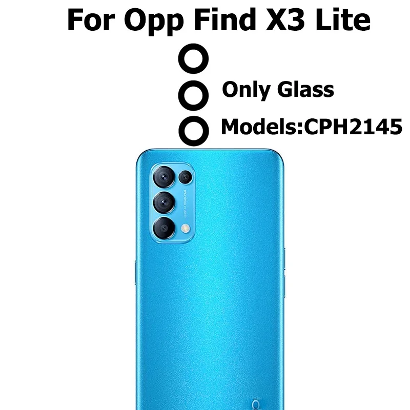 

Original For Oppo Find X3 Lite Back Rear Camera Glass Lens With Glue Adhesive Replacement Part