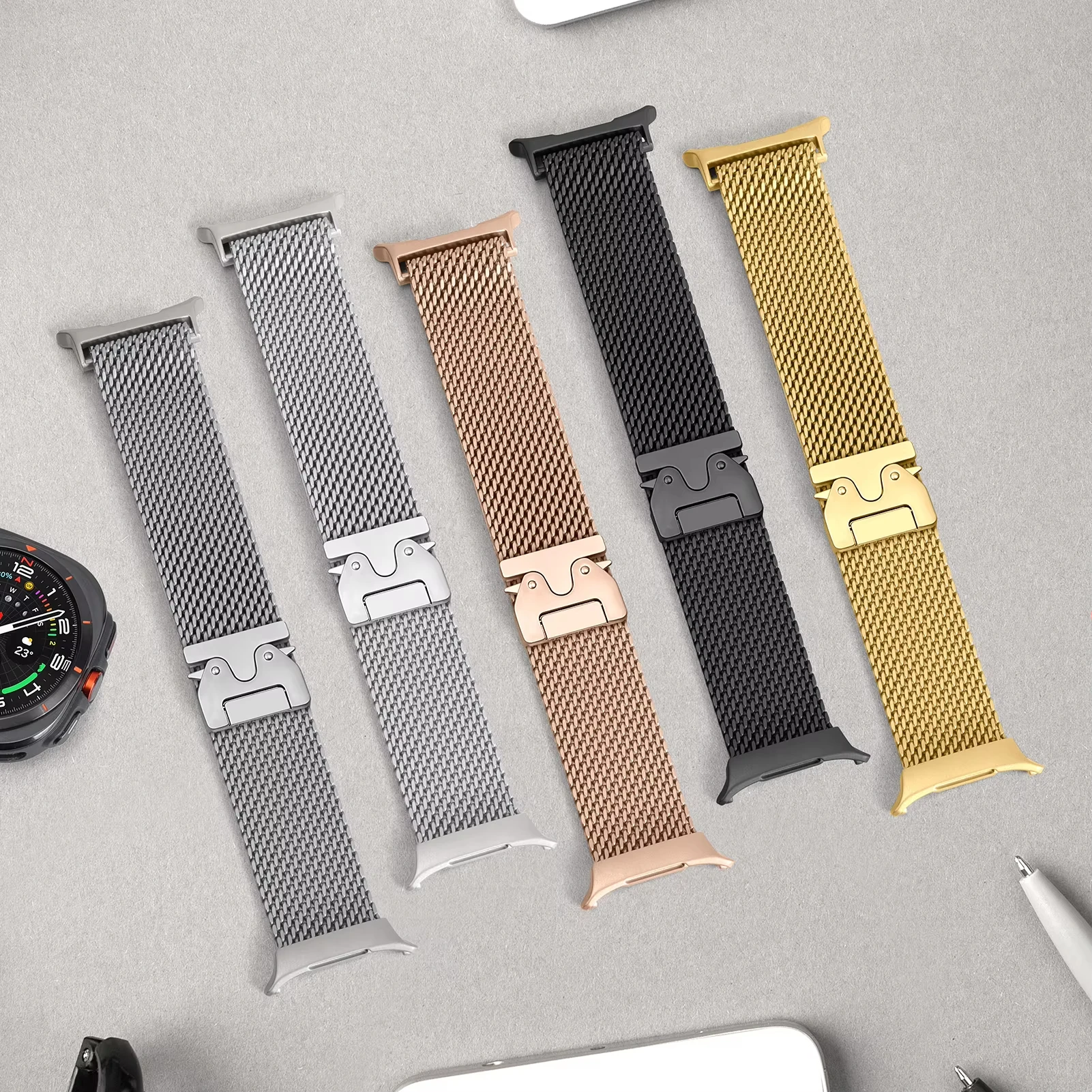 Parachute Buckle Milanese Loop Strap Bracelet