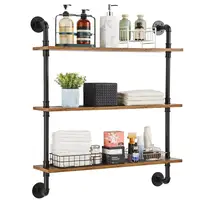 Industrial Pipe Shelf 3 Tier 32x7.87in Wall-Mount for kitchen Bedroom 1