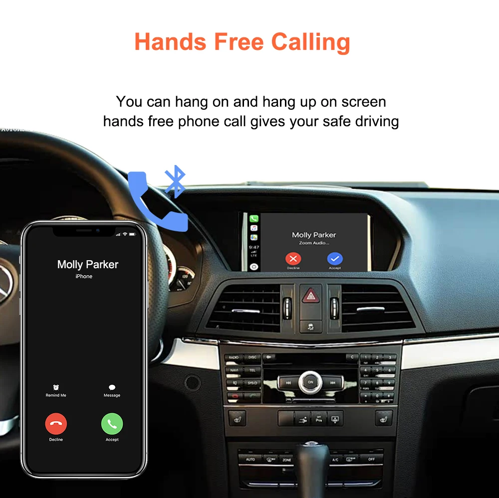 Bonroad OEM Screen Upgrade Decoder Box For Mercedes Benz E Class Couple C207 2009-2011 NTG 4.0 Carplay Android Auto Interface – Detail 12