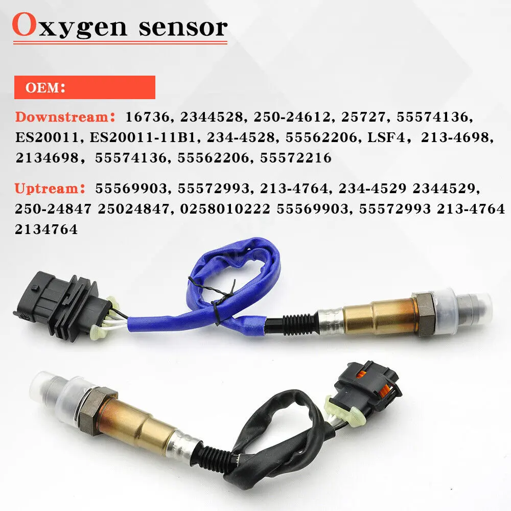 2pcs Lambda Oxygen Sensor Upstream Downstream for Chevrolet Cruze Chevy Sonic TRAX 2011-2015 55572216 55572993 234-4528 234-4529