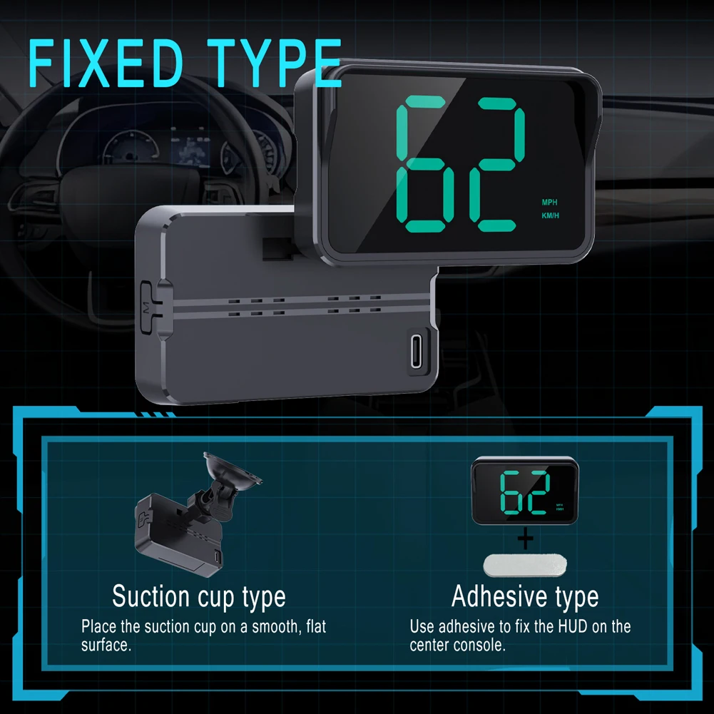 Display Head-Up Universale GPS HUD, Tachimetro Digitale Km/h con Caratteri Grandi, Adatto per Tutte le Auto e Camion, Plug & Play, Ricambio Auto - Image 6