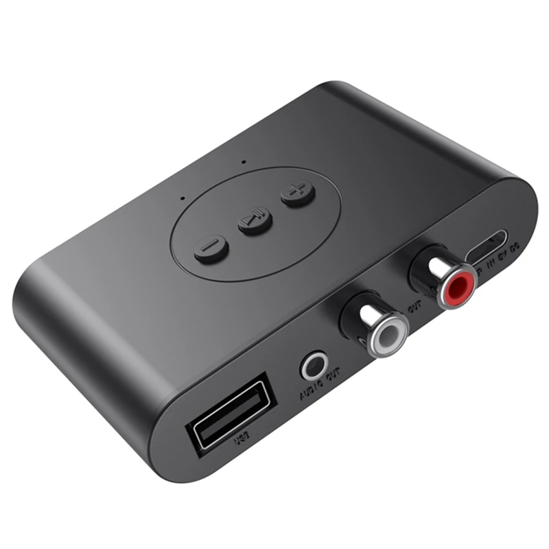 Bluetooth 5.0 Audio Receiver U Disk RCA 3.5Mm AUX Jack Stereo Wi
