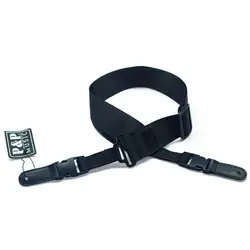 Colorful Adjustable Nylon Guitar Strap with Printed Design (Black)