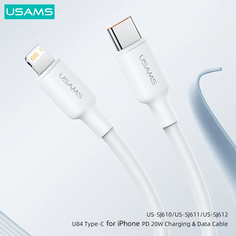 USB-кабель USAMS для iPhone 14, 13, 12, 11 Pro Max, 20 Вт