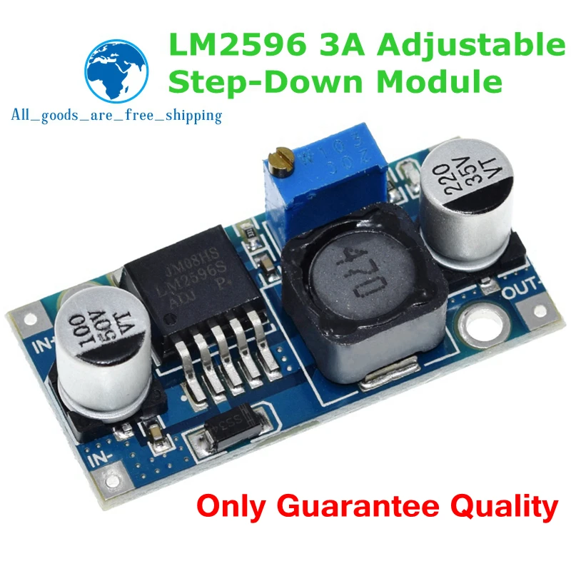 TZT LM2596 DC-DC Step-down Power Supply Module 3A Adjustable Step-down Module LM2596S Voltage Regulator 24V 12V 5V 3V