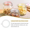Gaskets Silicone Jars Replacement Airtight Leak-Proof Rubber Sealing Home Supplies Fits Regular Canning Cover Lid 2