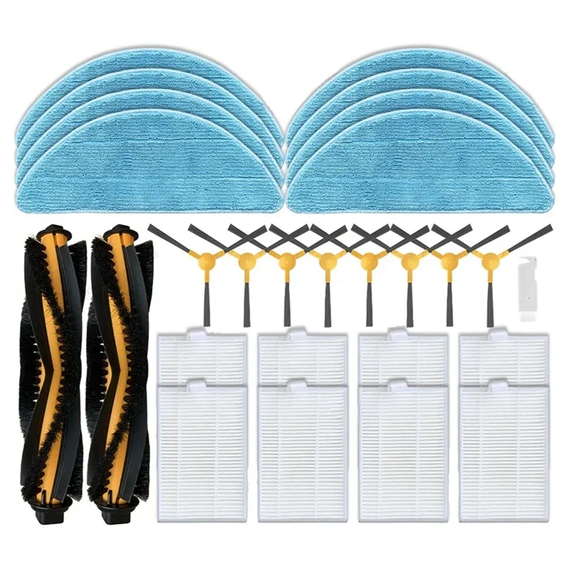 

For Liectroux C30B XR500 E30, Proscenic 800T 820T 830T 820S Replacement Parts Hepa Filter Main Side Brush Mop Cloth