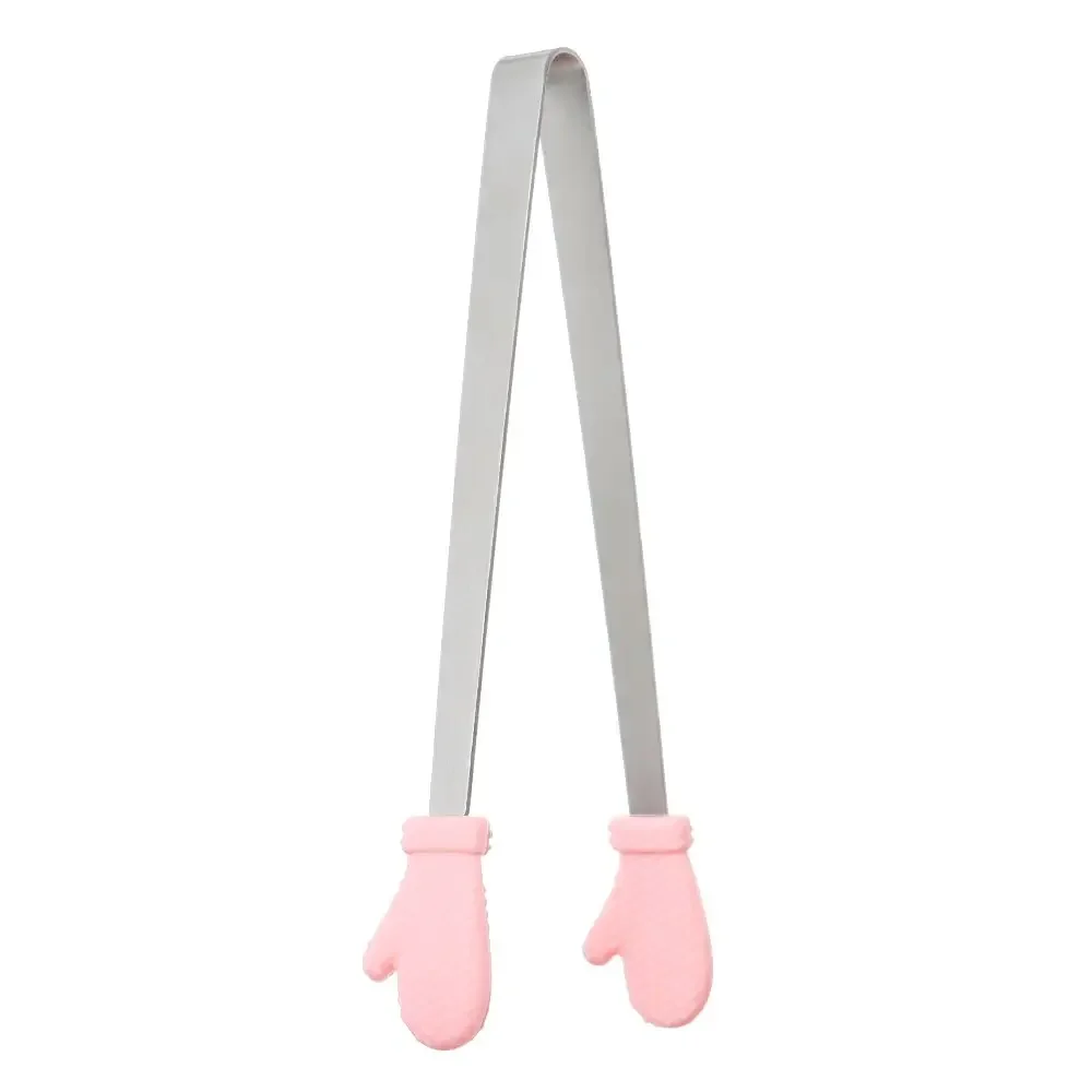 Silicone Stainless Steel Mini Snack Tongs with Non-Slip Handles