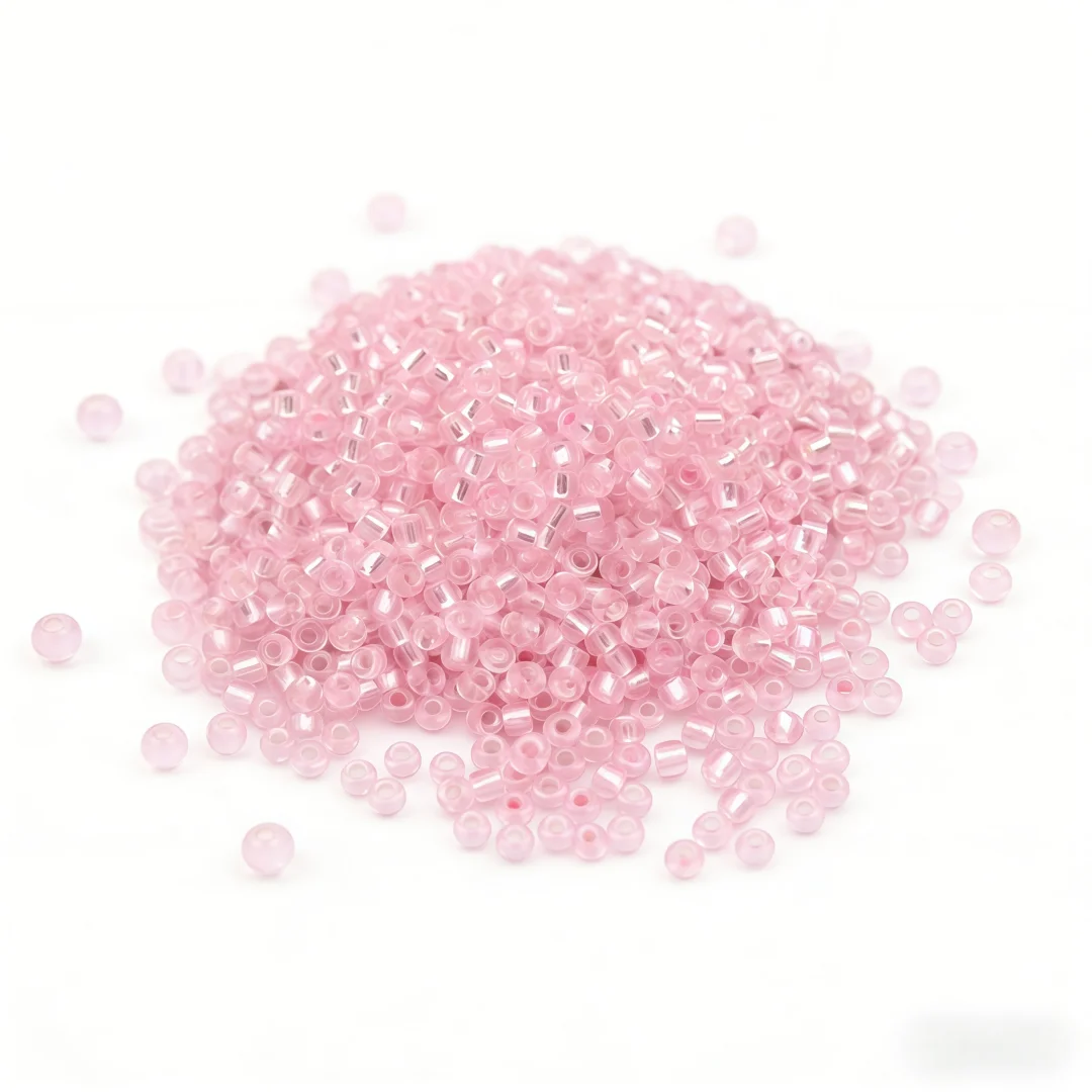 High-Quality Silver Core Glass Rice Beads for Handmade DIY Projects