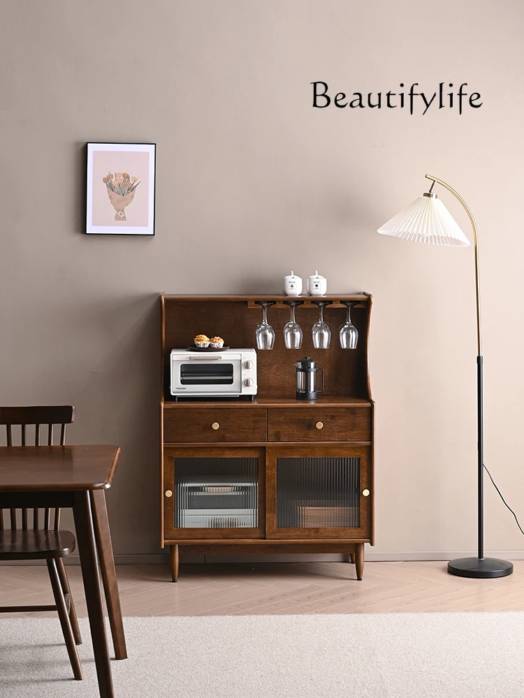 

American-Style Solid Wood Sideboard Cabinet Household Multi-Functional Storage Tea Cabinet