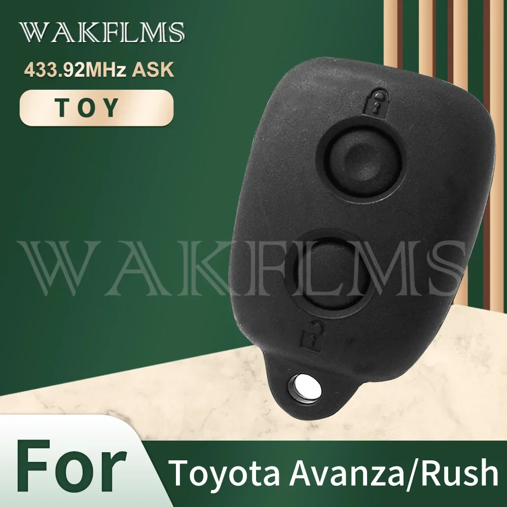 For Toyota Avanza Rush Remtekey key replacement 2 Buttons Remote Key Control 433MHz