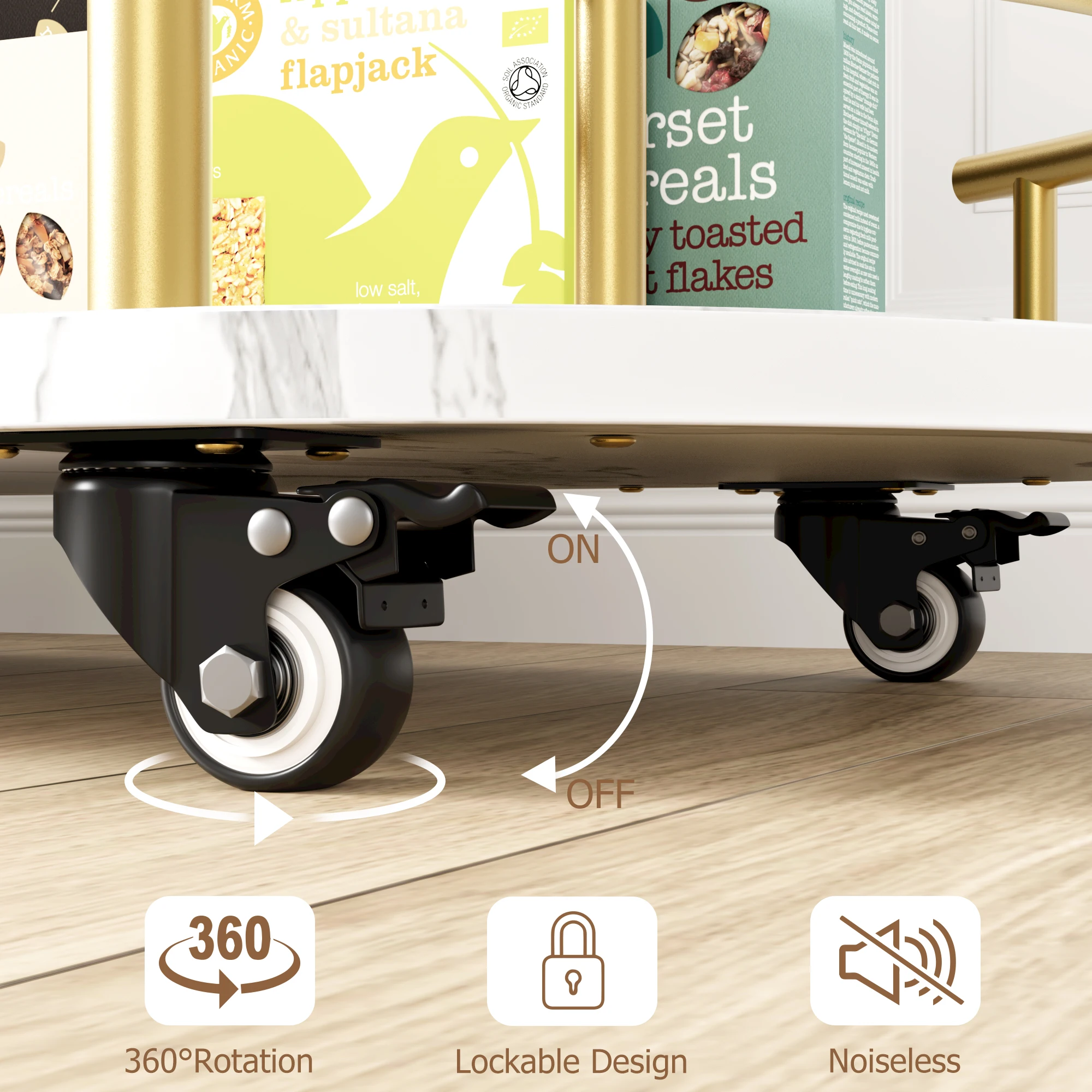 Twister Gold Bar Cart image 4