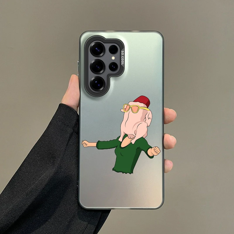 Silver Cartoon Roast Chicken Design Phone Case - Fun and Stylish Cover