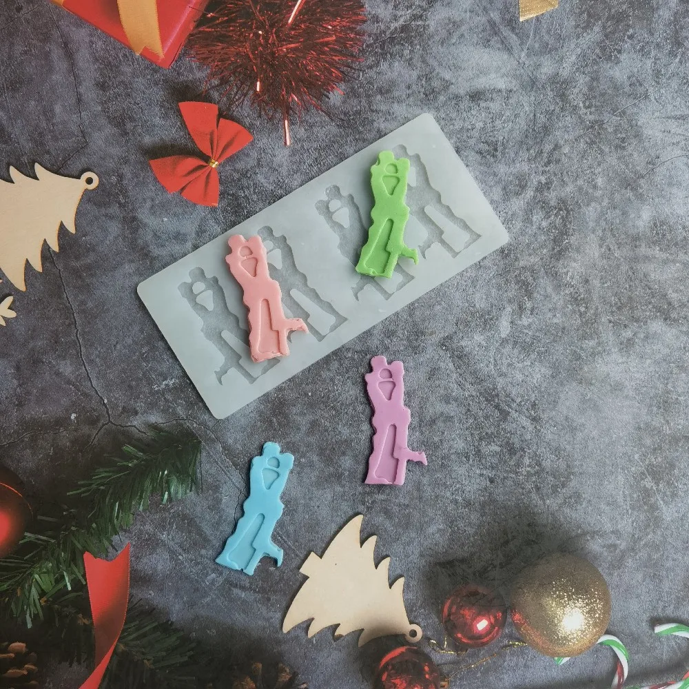 

Couple chocolate silicone mold DIY candy pudding dessert mold cake decoration plugin kitchen baking utensils