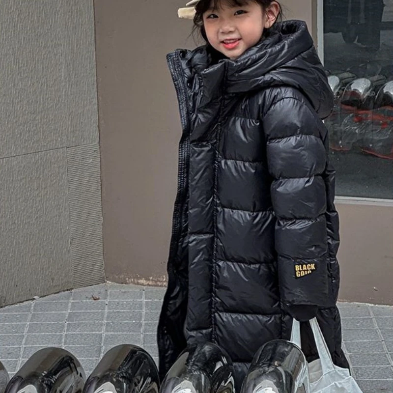 Piumino Per Ragazze Piumino In Cotone Frangivento Outwear 2023 Lungo Caldo Addensare Velluto Invernale Skiwear Plus Size Abbigliamento Per Bambini