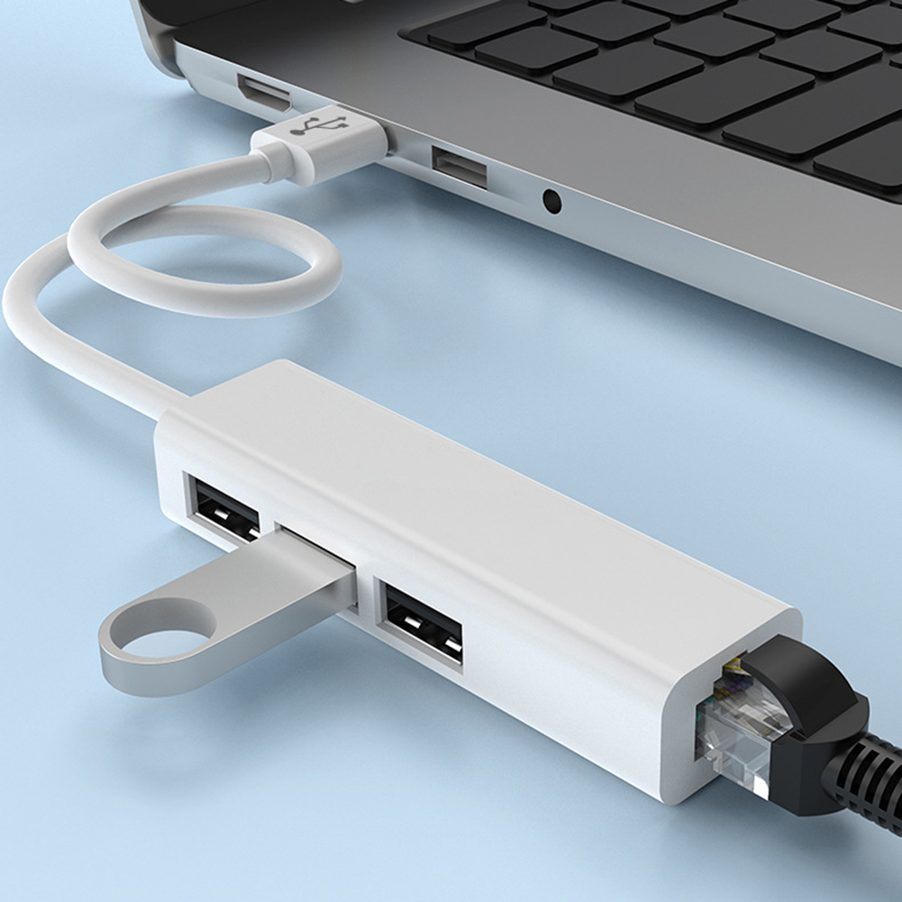 TYPE-C to RJ45 Lan Network Card 4 in 1 USB 2.0 Hub For Laptop Adapter Computer 4 Port Dock Station RJ45 Notebook USB C Splitter