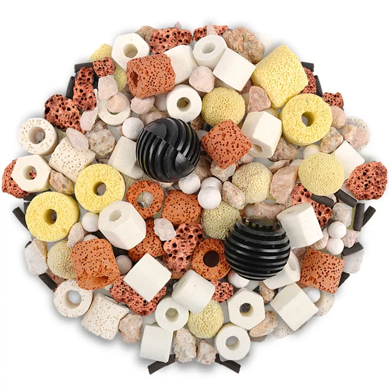 

500g Aquarium Filter Media Activated Carbon Ceramic Ring Biological Ball Fish Tank External Internal Filter With Free Bag filtro