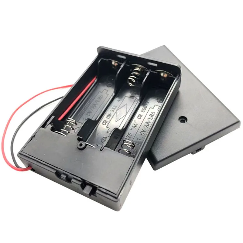 3 * AA DC power plug series with side switch and cover battery holder AA4.5V battery box