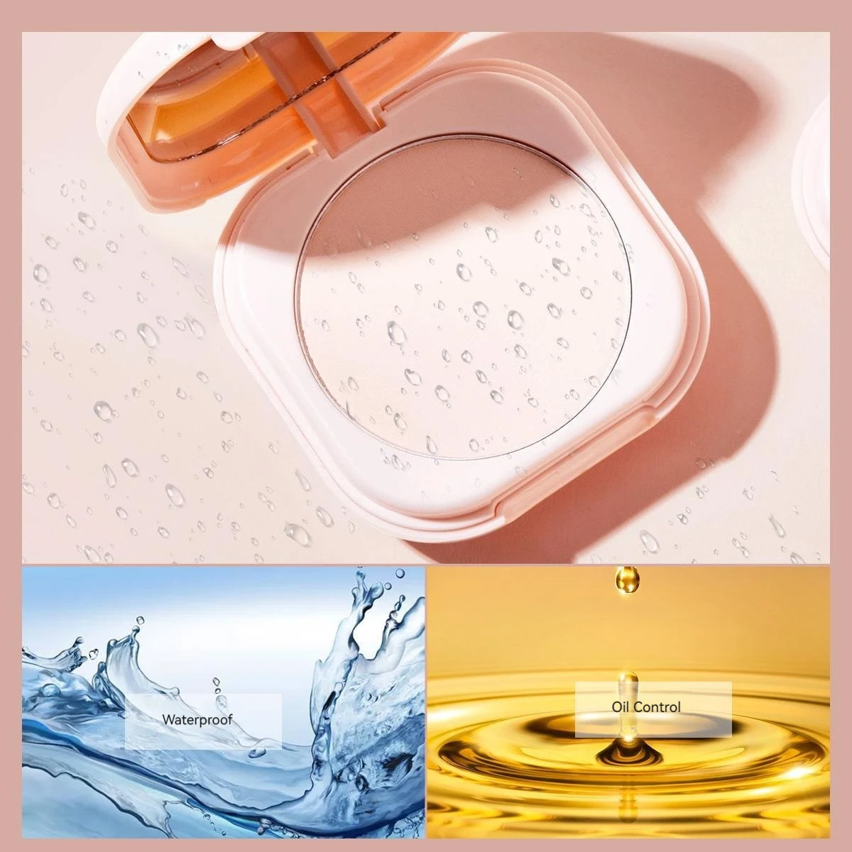 Setting Powder Oil Control Makeup Setting Brightening Skin Tone Powder Mirror Compact Portable Makeup setting powder,compact powder
