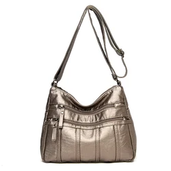 Sleek Black Crossbody Travel Bag with Adjustable Straps and Zipper Compartment (Antique bronze)