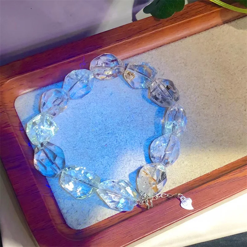 

Natural Pakistani Herkimer Diamond Bracelet Fashion Gemstone Crystal Jewelry Bangle For Women Holiday Gift 13-17mm