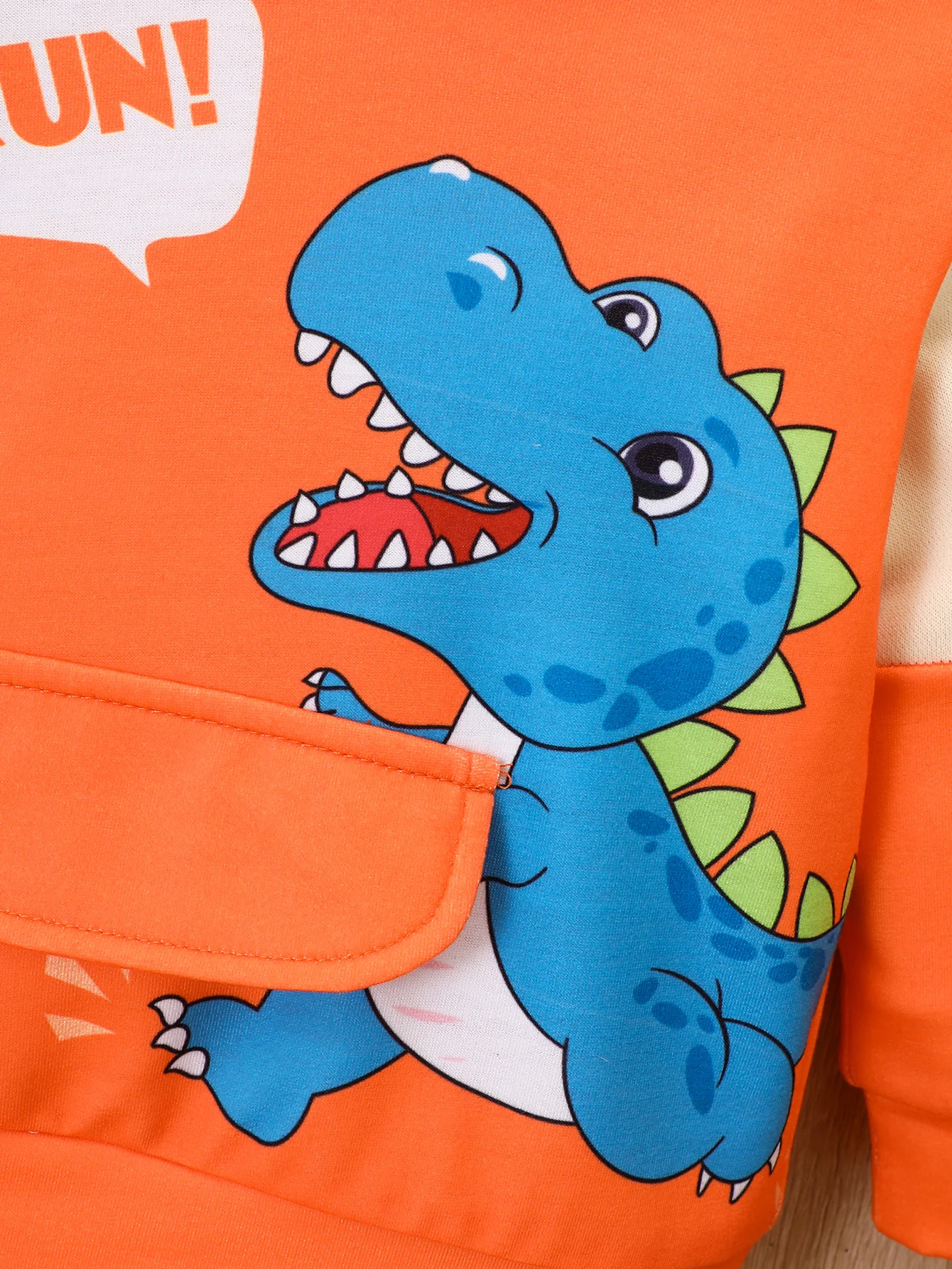 Winter Boys And Girls Hooded Dinosaur Long Sleeve Letter Sweater Fashion Warm Loose And Trendy