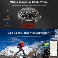 New T-Rex 3 Pro Dual-Band GPS Military Smart Watch 48mm 10ATM Water-Resistant 500mAh Battery Compass Altimeter AGPS Smart Watch - Image 6