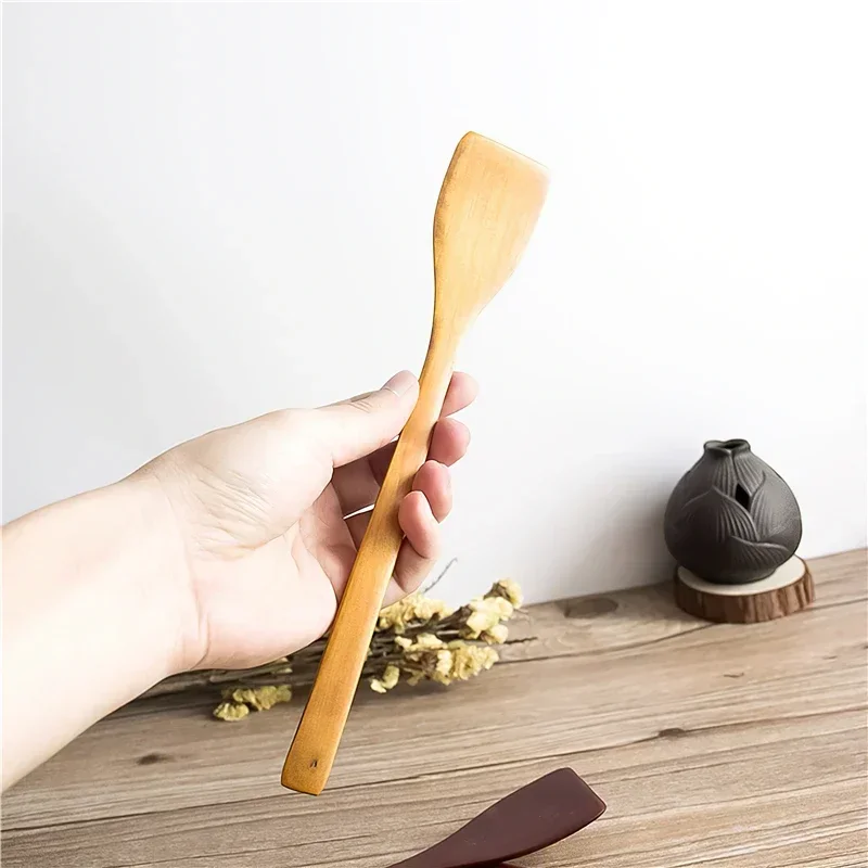 Kitchen Utensils Wooden Non-Stick Scoops Natural Wooden Spatula Turner Fried Shovel Kitchen Utensils Shovel Cooking Tool for The Chef Home Cook