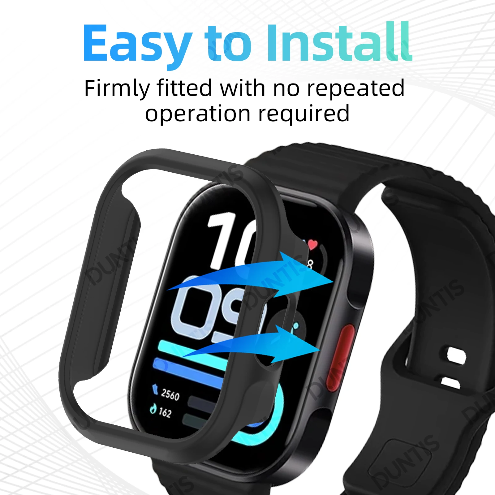 Sleek Matte Protective Shell for Smartwatch - Scratch Resistant Bumper Cover