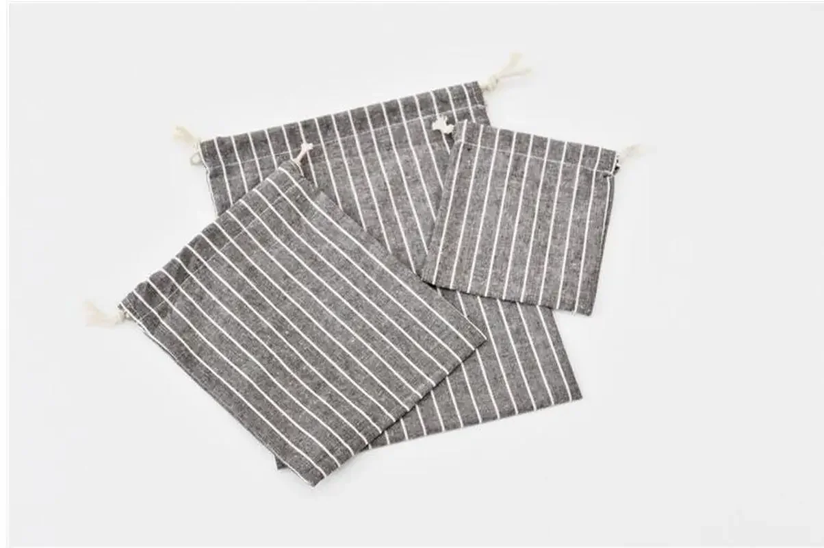 Package Pocket Storage Organizer Bag Cotton Fabric Drawstring Cosmetic Towel Cloth Stroage Bags Toiletry Bag Case 6