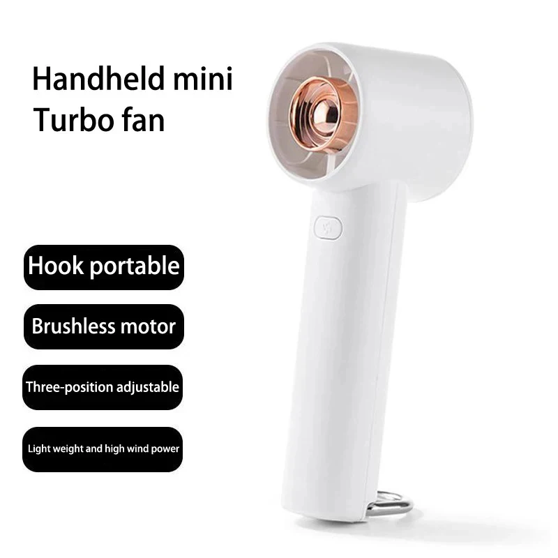 강력한 터보 윈드 후크 디자인의 USB 충전식 미니 휴대용 선풍기, 독특한 디자인의 휴대용 개인 선풍기