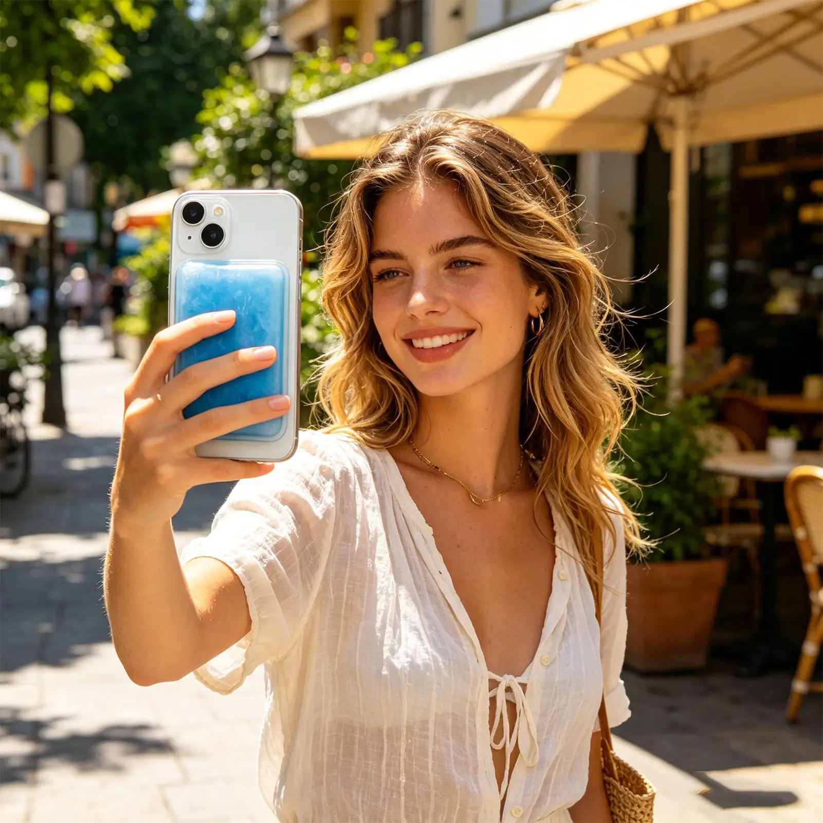 Dispositivo di Raffreddamento per Smartphone, Pad Refrigerante Riutilizzabile per Sovratemperatura, Raffreddatore Portatile a Lunga Durata per Viaggi all'Aperto - Image 2