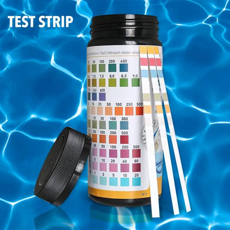 

100pcs 9 IN 1 Water Quality Test Papers PH Level Total Alkalinity Testing Swimming Pool Aquarium Fish Tank Analyzing Test Strip